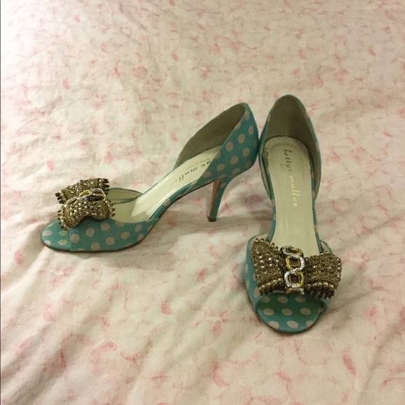 BHLDN Bettye Muller polka dot d’orsays heels - Picture 6 of 6